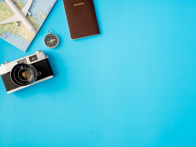 Photo travel kit on a table