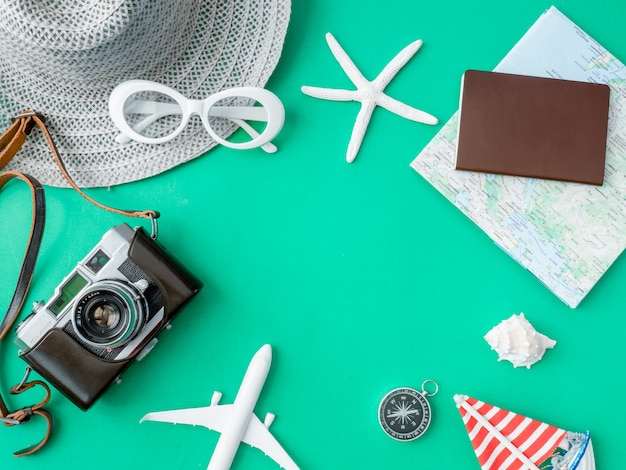 Travel kit on a table