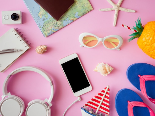 Travel kit on a table