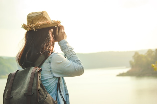 Foto viaggi lifestyle concetto di avventura vacanze in natura.