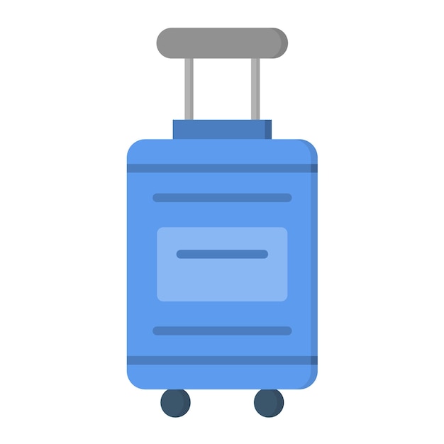Photo travel luggage flat illustration