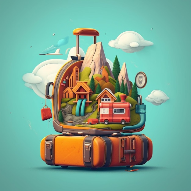 Photo travel minimalist vector illustration