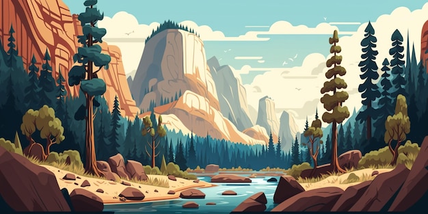 travel mountain vector background