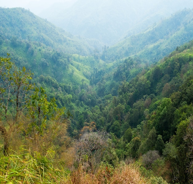 Travel in mountian "Khao Chang Phuak Mountain" Kanchanaburi thailand