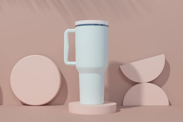 Travel Mug Hot Jar Drinking Cup Mockup