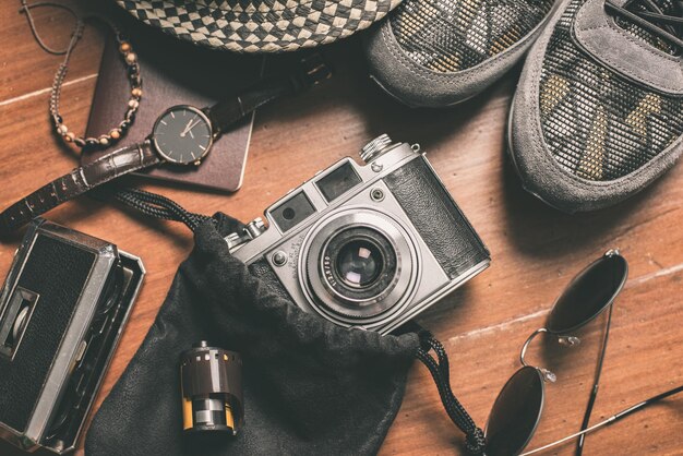 Photo travel preparation concept