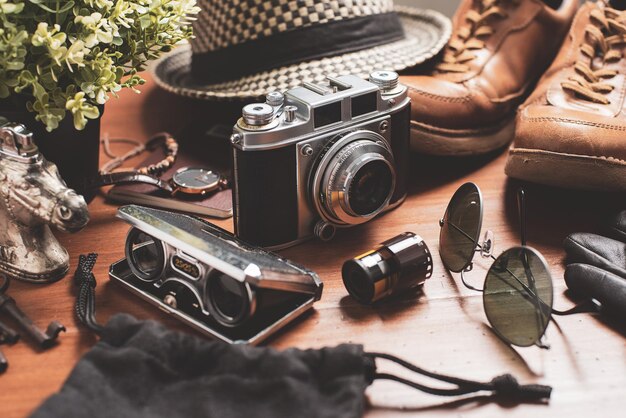 Photo travel preparation concept