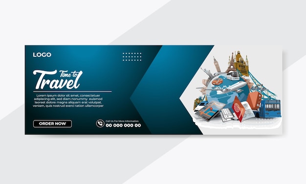 Travel social media post design template