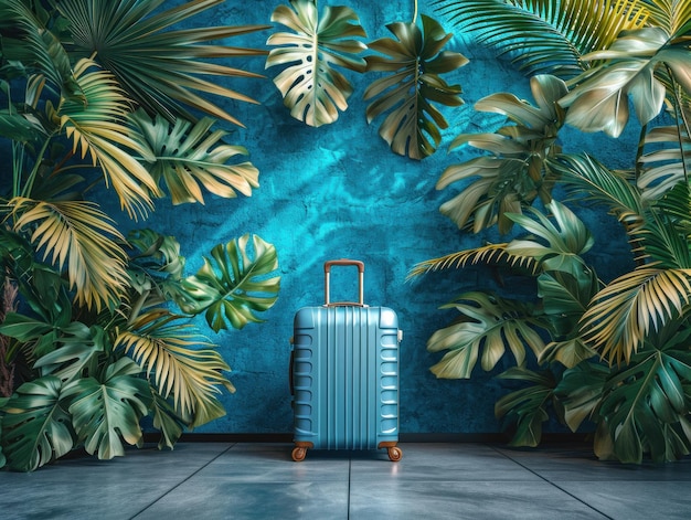 Photo travel suitcase background