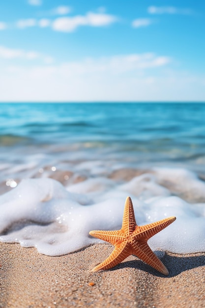 travel summer vacation starfish on the sandy beach Holidays in the Maldives