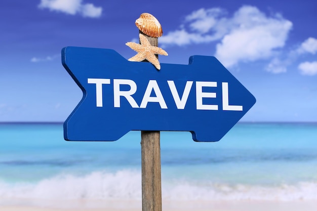 Travel in summer vacation with beach