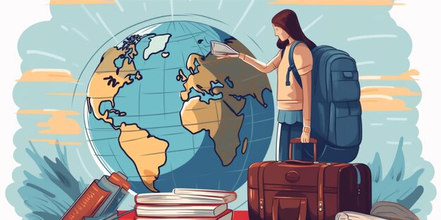 travel tourism day illustration background