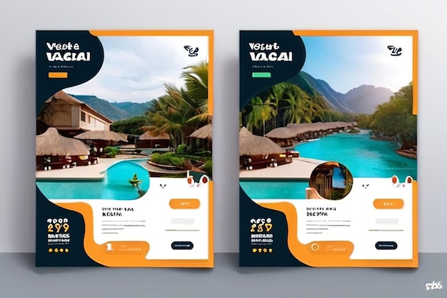 Photo travel vacation social media post template premium psd