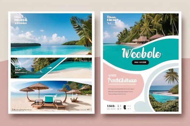 Travel vacation social media post template Premium Psd