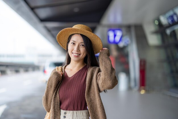 Travel woman go for a trip in the airport