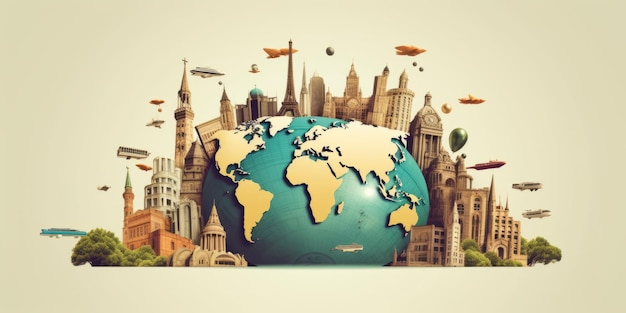 Travel the world concept