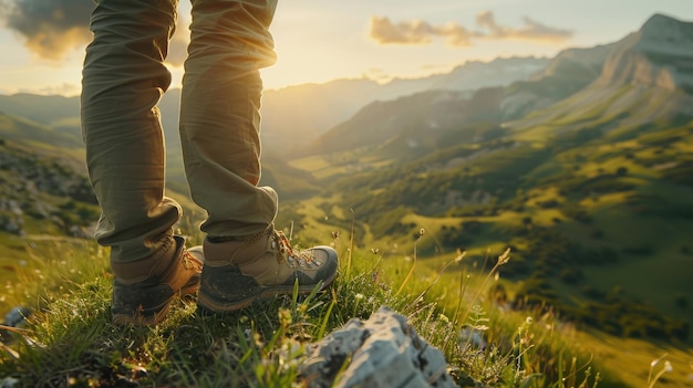 Photo traveler in the mountains