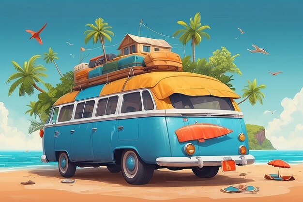 Traveling concept illustration