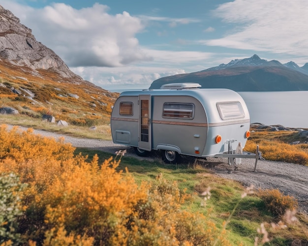 Photo traveling with camper van