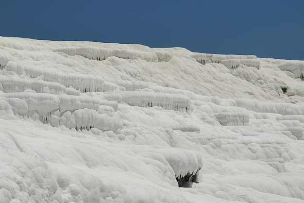 Travertijnterrassen in Pamukkale in Denizli Turkiye