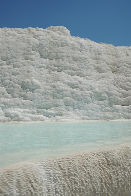 Travertine Terrace at Pamukkale in Denizli Turkiye