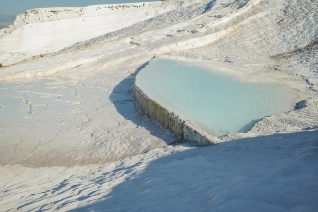 Travertine Terrace at Pamukkale in Denizli Turkiye