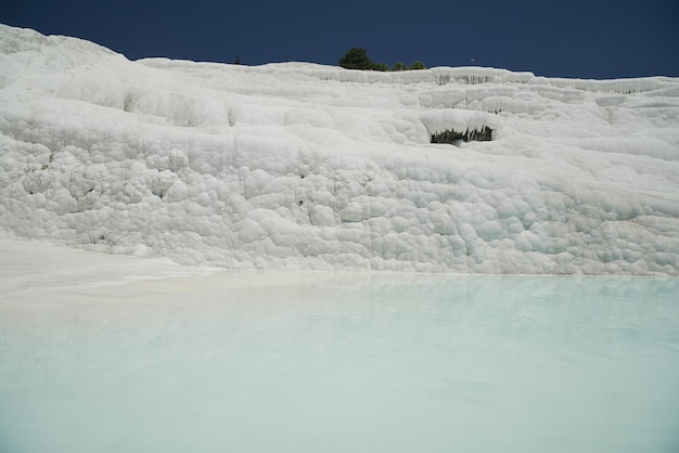 Travertine Terrace at Pamukkale in Denizli Turkiye