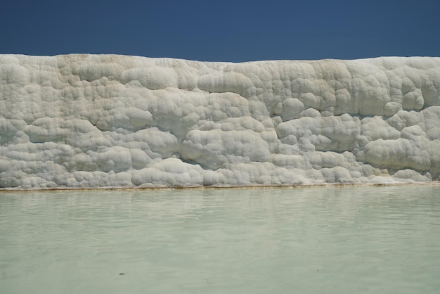 Travertine Terrace at Pamukkale in Denizli Turkiye