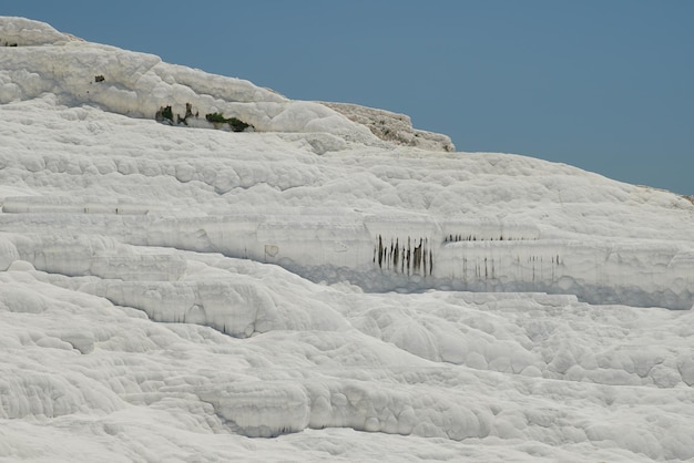 Travertine Terraces at Pamukkale in Denizli Turkiye