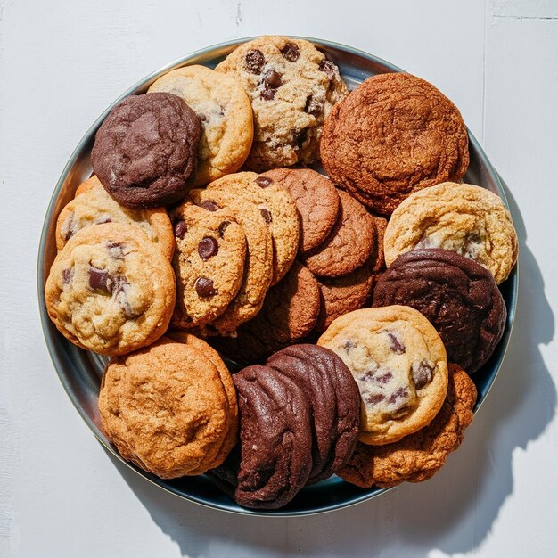 Tray of assorted homemade cookies