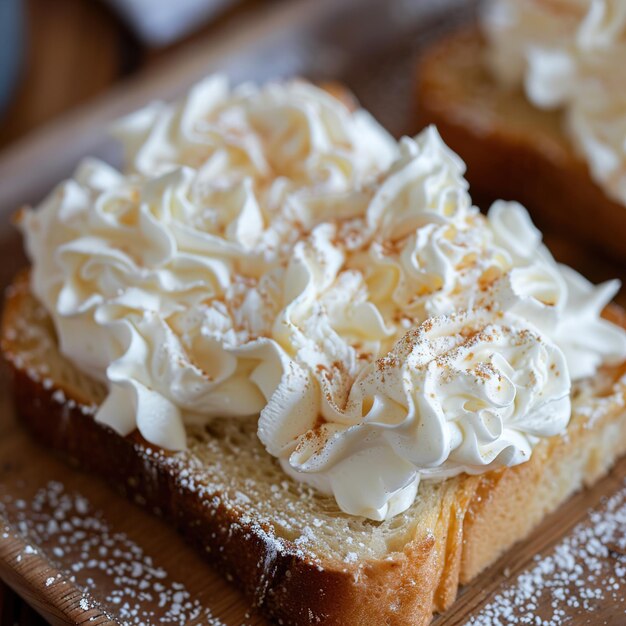 a tray of bread with icing and sprinkles on it