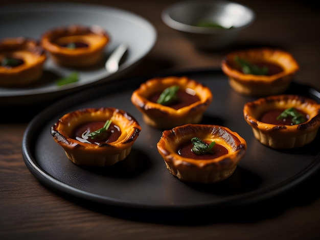 A tray of egg tarts