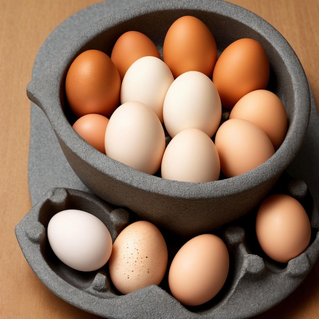 A tray of eggs