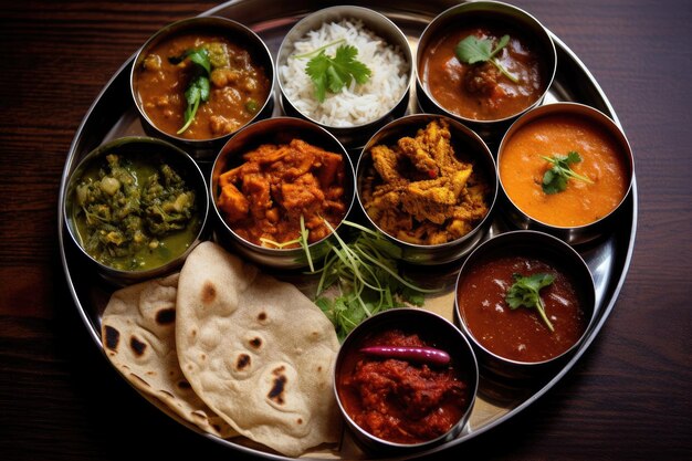 a tray of food on a table