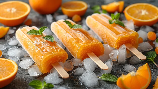 a tray of food that has ice and ice on it