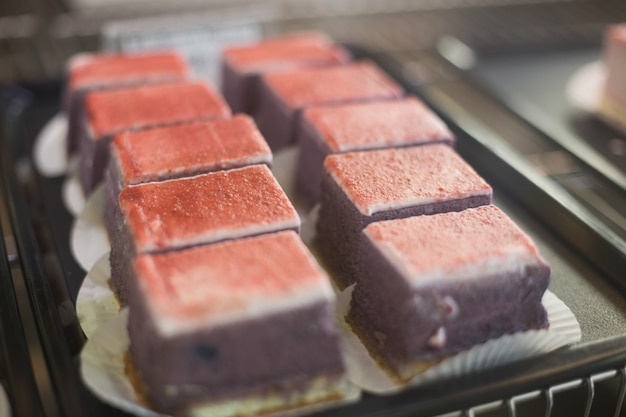 Tray of red velvet cakes