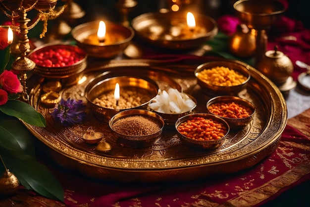 a tray of spices including one that says " the tea is lit ".