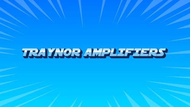 Photo traynor amplifiers 3d blue text