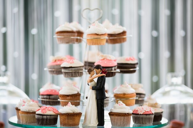 Trays with cakes