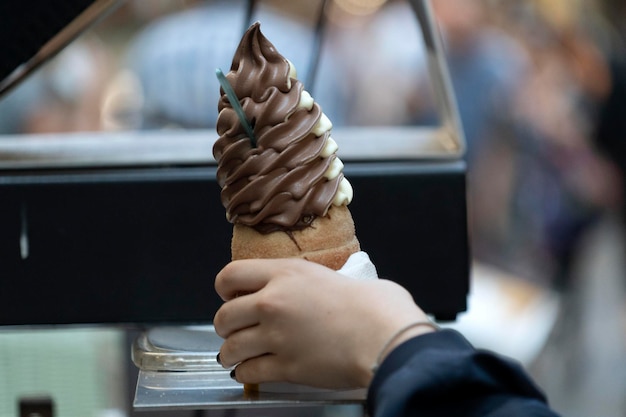 Trdelnik traditional chimney sweet of Prague