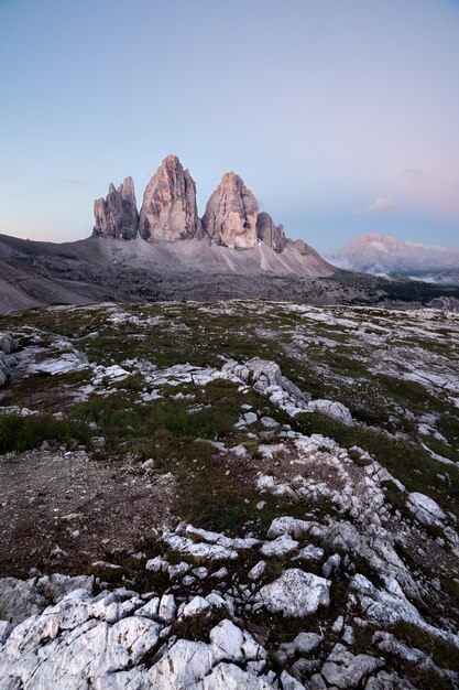 사진 일출의 tre cime