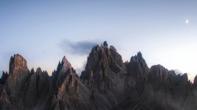 Tre Cime di Lavaredo 's nachts in de Dolomieten, Italië