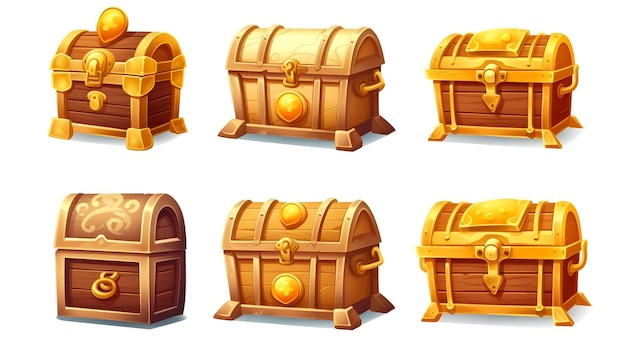 Treasure chest icon on white background