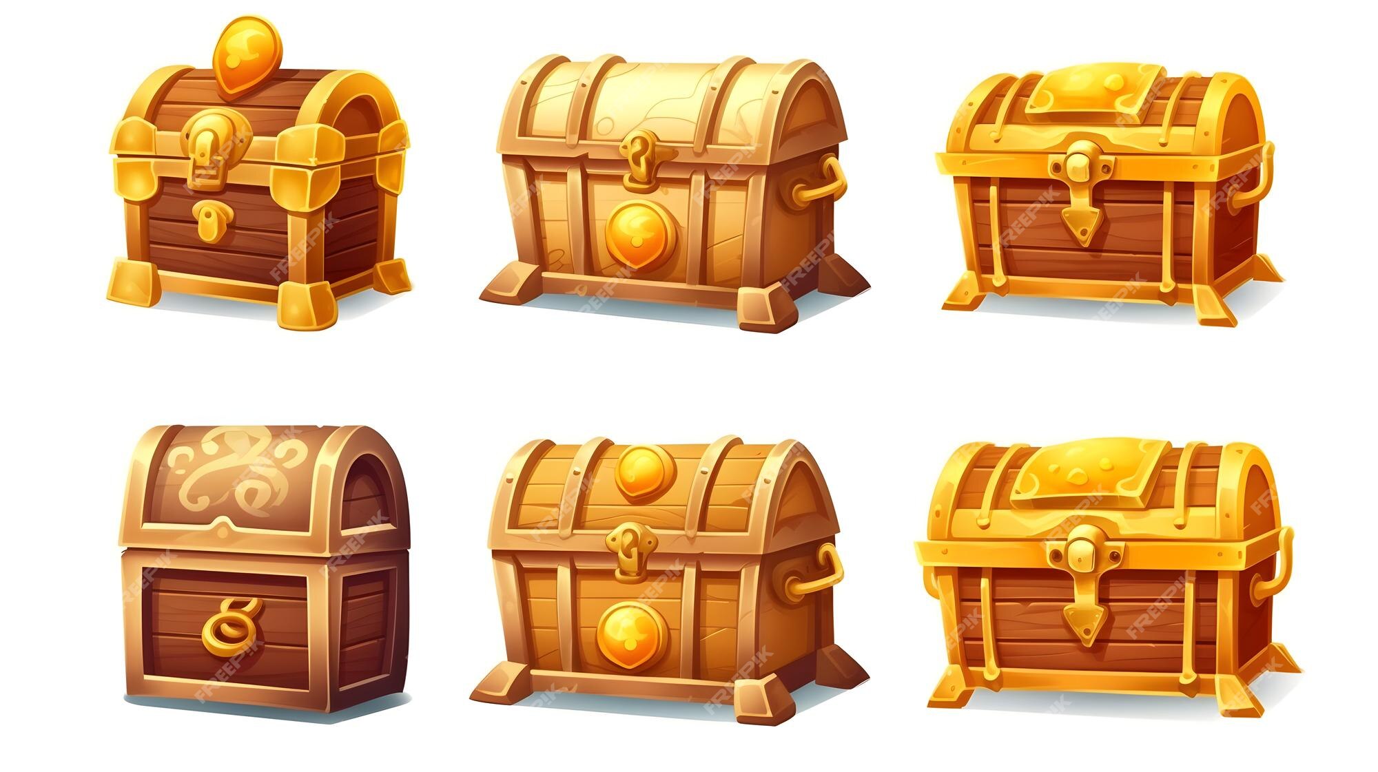 Premium AI Image | Treasure chest icon on white background