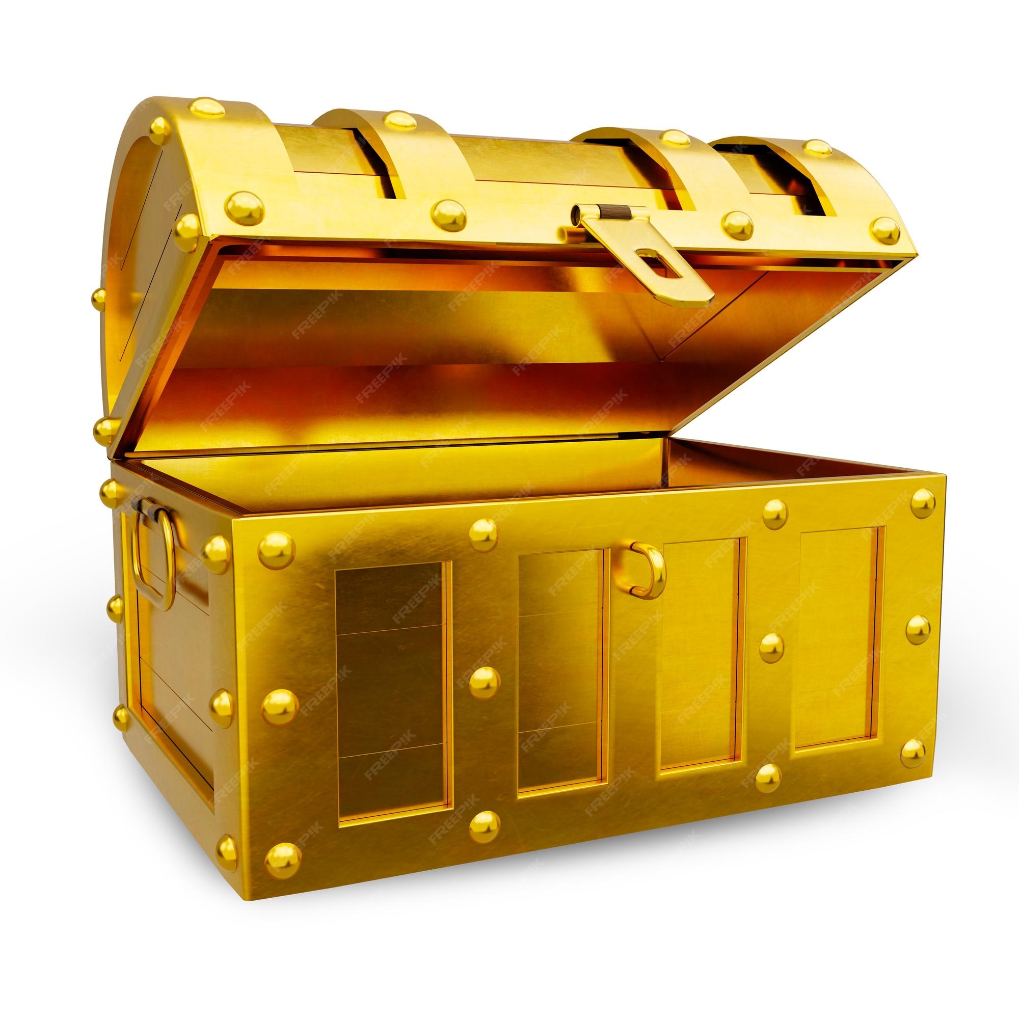 Premium Vector  Closed royal chests white gold and beautiful decoration  beautiful 3d gold chests