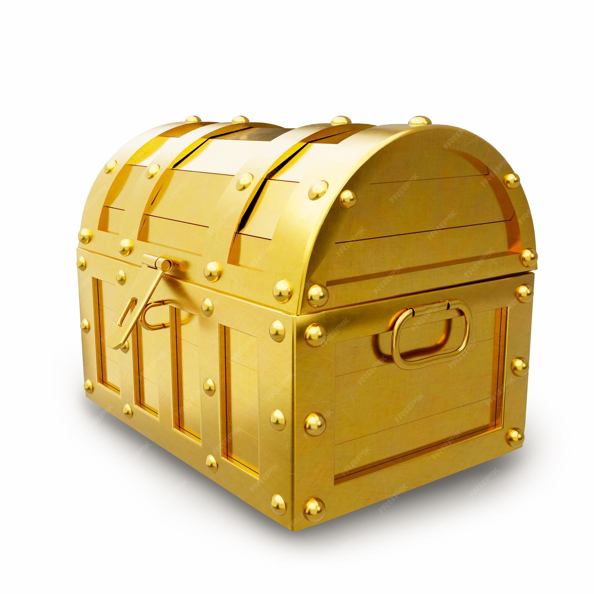 Premium Vector  Closed royal chests white gold and beautiful decoration  beautiful 3d gold chests