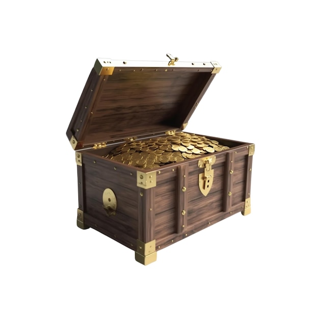 treasure chest with gold coins