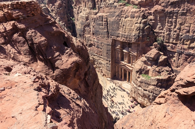 Foto il tesoro nella città di petra