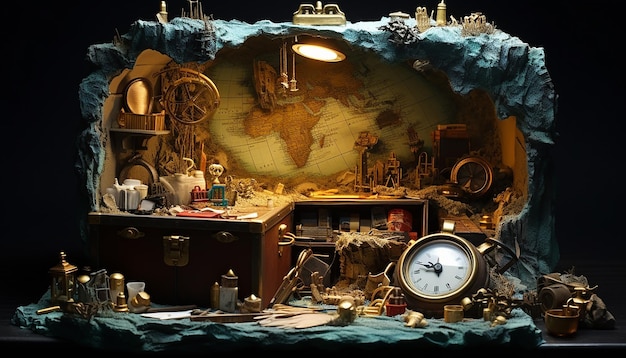 treasure diorama perspective