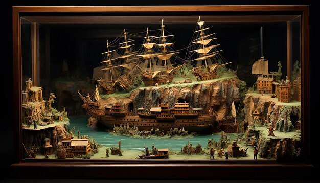 Photo treasure diorama perspective